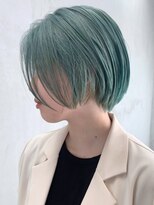 シオン(shion)&nbsp;ショート顔周りレイヤーオリーブベージュブリーチ_ba341463