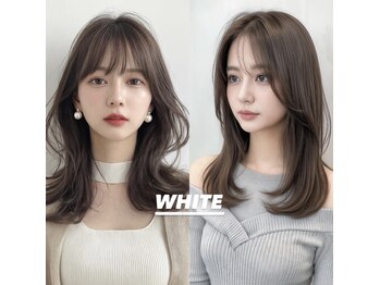 _WHITE  髪質改善/ブリーチ/ハイライト 三宮店【アンダーバーホワイト】