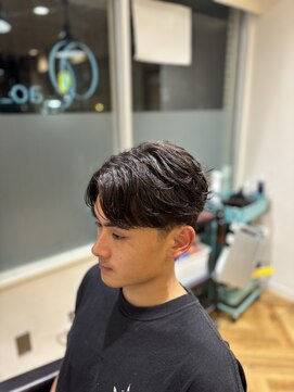 メンズヘア ササキ(sasaki) 新宿ニュアンスパーマ波巻きパーマメンズセンターパート
