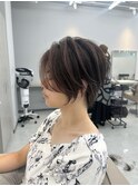 ショートボブレイヤーボブフェイスレイヤー透明感カラー北千住