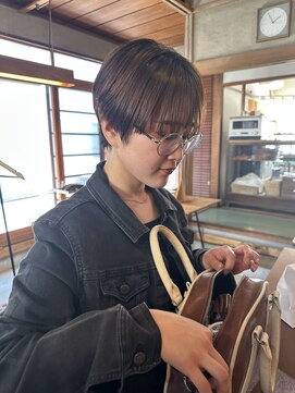 ノフ(knof) ショートヘア × コンパクトショート × こっくりブラウン春カラ