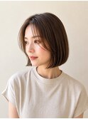 抜け感く切りっぱなしボブ30代40代◎大人可愛いボブ