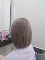 グランディールヘアデザイン(grandir hairdesign)&nbsp;ケアブリーチ/ボブ/ミルクティーベージュ