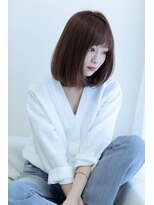 ミリム 栄矢場町店(MIRiM)&nbsp;【MUSE】大人女子のナチュラルワンカールボブ、斜めバング