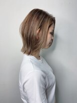 フロート 小阪店(float)&nbsp;ミルクティベージュ_マロンベージュ Aラインボブ かきあげ