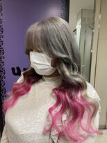 アンリップ ジー(salon unripＧ)&nbsp;m.m#グレーカラー、ピンク