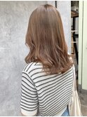 ブリーチしないWケアカラーで王道ベージュ
