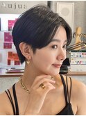 30代40代大人女性/前髪ありショートボブ/ショートヘア/髪質改善
