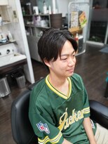 アゲイシ(hair club AGEISHI)&nbsp;２ブロック　ナチュラルセンターパートスタイル