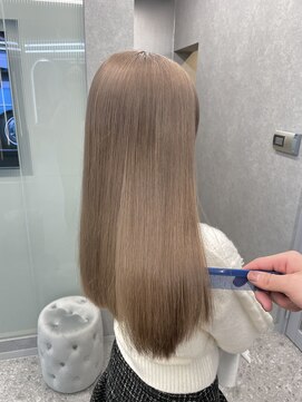 天神美容室 ブリーチ×ミルクティー×髪質改善