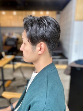 メンズカット バイ ソイクフ(メンズカット by SOY-KUFU) ベリーショートMEN'S HAIRマッシュパーマアッシュブラック