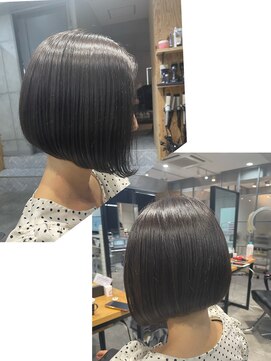 ネウィ 池袋(newi) 【ミニボブ】×【ブルーグレージュ】