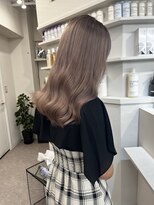 ペレ 渋谷(PELE)&nbsp;デザインカラー/レイヤーカット/ウェットヘア/オリーブベージュ