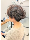 ショート×ウェーブパーマ