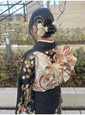 シニオンスタイル　ヘアアレンジ　着物に合うヘア