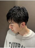 ツーブロック×アイロンパーマ