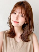 前髪小顔カットくせ毛風カール美髪うる艶髪ワンカール愛され