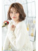 浅草/髪質改善/マロンベージュ×ふんわりウェーブミディアムj