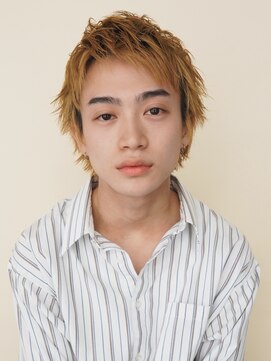 エルマノ 仙川(L mano) 〈k5〉メンズパーマブリーチフェードツーブロックスパイラル