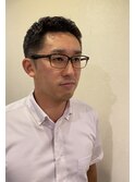 ビジカジ爽やか短髪ゆるふわアイパースタイル