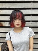 ブリーチパーマ　デザインカラー　デザインヘア