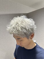 グレイバイニューヨークニューヨーク 京都北大路(Gray by NYNY) スパイキーショートメンズハイトーンカラーホワイトシルバー