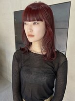 ヘアー アイス ルーチェ(HAIR ICI LUCE)&nbsp;ブリーチなしダブルカラーで作るレッド/落合