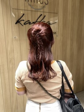 カフカヘア 吉祥寺店(kafka hair) ピンクオレンジ×カチモリアレンジ