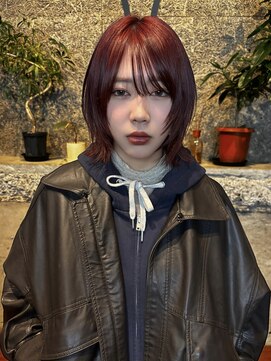 シカ(sica) レイヤーボブ/レッドブラウン