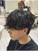 シャドーパーマフェザーパーマセンターパート大阪パーマ