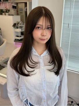 ルージュシー(RU10C) レイヤーカット/ブリーチなしダブルカラー/オリーブベージュ