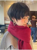 20代30代ショートボブ前髪なしボブミニボブ顔周りレイヤーカット