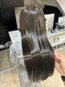 【髪質改善】水素カラー＋酸性ストレート＋カット＋トリートメント