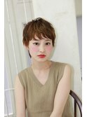 束感ナチュラルカール★ノームコアマニッシュショート