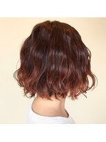 ヘアーミックス ニット(hair mix nitt) バレイヤージュでアプリコットピンク