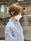 脱白髪染めハイライトカラー武蔵小杉ショート