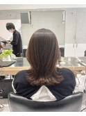 【佐久間史将】透明感グレージュxまとまるくびれセミロング