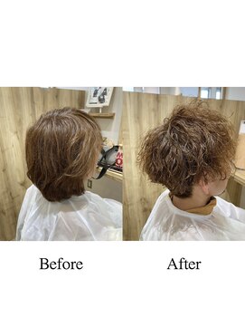カミケンネクスト(kamiken.next) ツイストスパイラルパーマ刈り上げショート【カミケンネクスト】