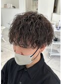 波巻きスパイラルパーマメンズマッシュツイストスパイラルパーマ