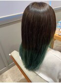 大人かわいい大胆裾カラー 毛先カラー 髪質改善トリートメント