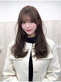 レイヤーカット/ウエットヘア/オリーブベージュ/表参道/表参道駅