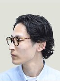 メンズカットニュアンスパーマダークアッシュ0804