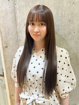 ヌイ 横浜(nui) ナチュラルシースルー前髪_まろみラベンダーベージュ