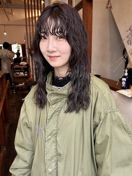 モク 大阪梅田店(MOK) 【ラベンダーカラー】パーマロング