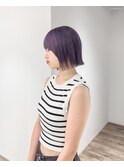 切りっぱなしボブ / ラベンダー