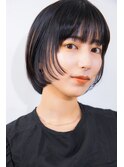 フェイスレイヤー＊黒髪暗髪＊ハンサムショートボブ＊20代