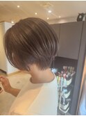 ショート　ラベンダーグレージュ