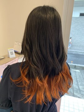 ルルバイアズール 草加店(LULU by azule) 裾カラー,オレンジ,ツヤカラー【草加】