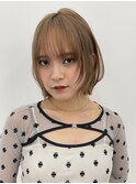 くびレイヤーエモージュ愛されショートボブ艶髪マッシュハンサム