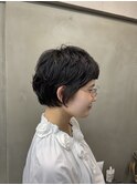 くびれヘア/暗めカラー/アプリコットオレンジ/縮毛矯正